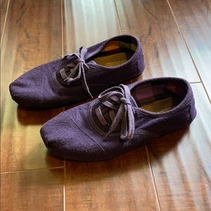 Purple Felt Toms Sneakers